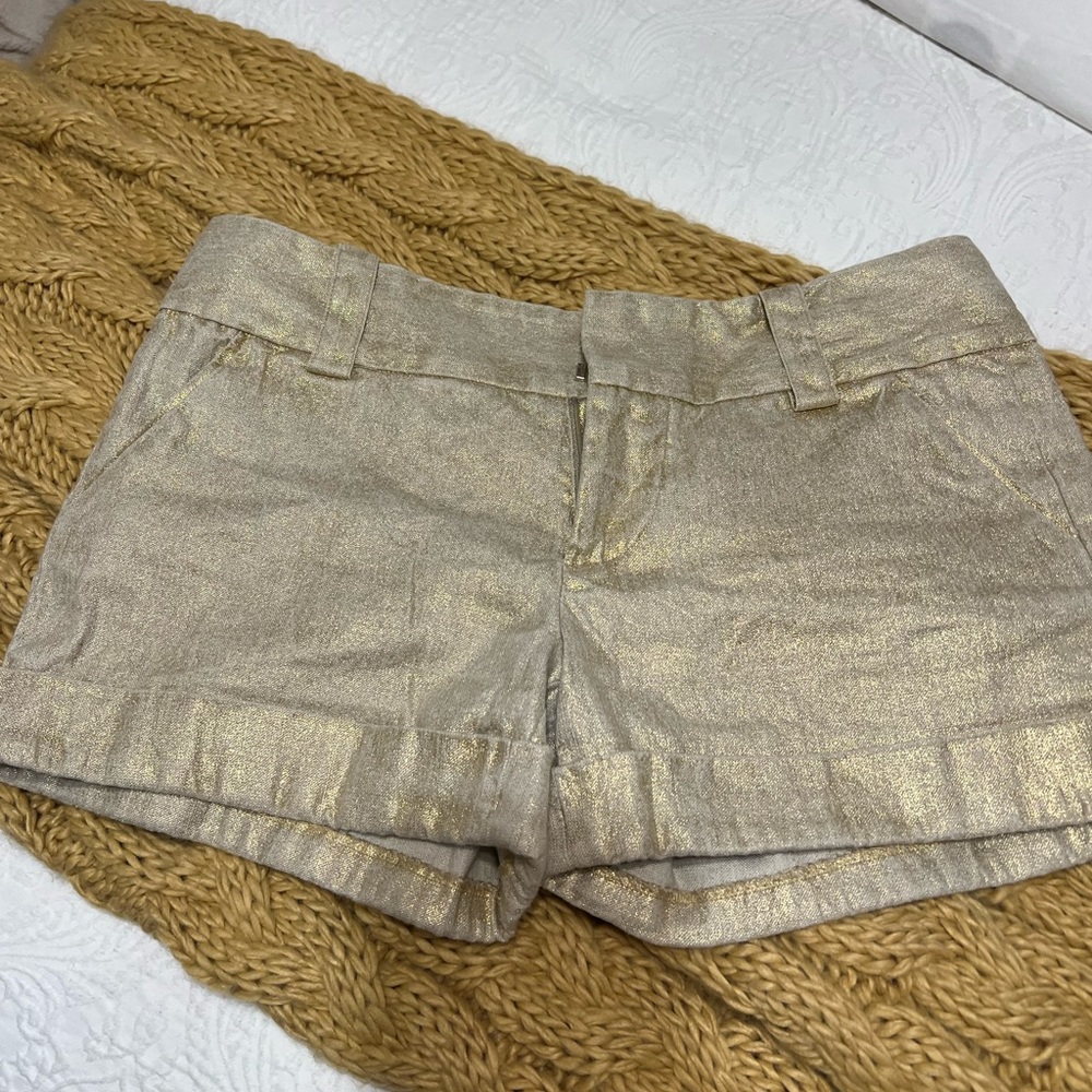 Alice and Olivia metallic shorts